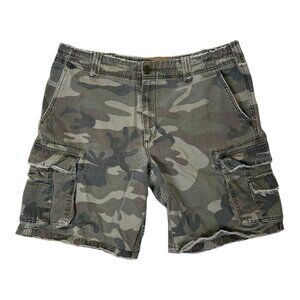Vintage Sideout Camo Cargo Shorts Size 36 Y2K Surf